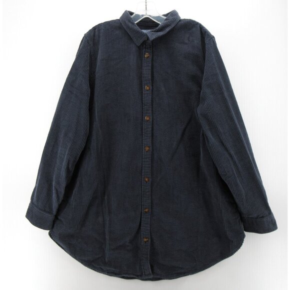 L.L. Bean Tops - LL Bean Top XL Corduroy Tunic Shirt Button Down Classic Heritage